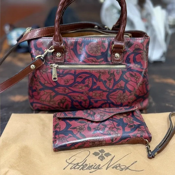 Patricia Nash Angela satchel with wallet - Picture 1 of 10